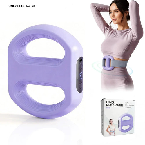 Multifunctional Full-Body Cordless Fascial Ring Massager, Fascia Reliever, 4 Modes & 3 Intensities, Hands-Free Vibration Massage, USB Rechargeable, Cordless